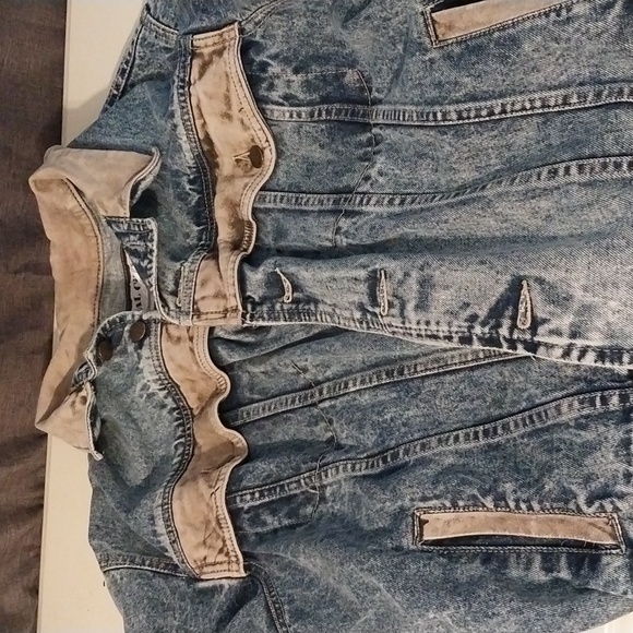 Dual Control 80s Jacket Denim with Leather Trim M - Picture 9 of 9